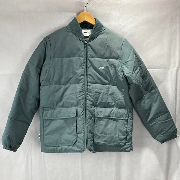 Obey Women’s  Puffer Jacket Dolls Kill Leaf Dion XS Winter Jacket Cabincore - Picture 4 of 15